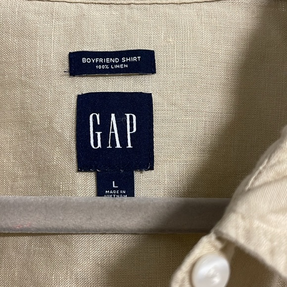 Gap, 100% Linen, Women’s Size L, Button Down, Boyfriend Shirt - Picture 2 of 3